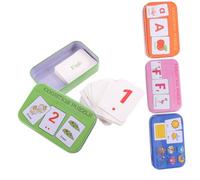 BCOATH 4 Sets Colored Early Educational Sensory Cards for Cognitive Learning Flash Cards with Words Shapes Animals Alphabet for Preschool Development and Visual Recognition