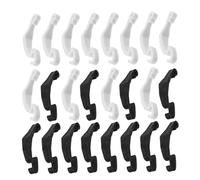 BCOATH 40pcs Plastic Cage Latch Clips for Small Pets, Wire Edge Fasteners for Rabbit and Hamster Enclosures, White and Black Buckles for Diy Pet Cage Assembly and Secure Animal Enclosures