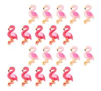 BCOATH 40pcs Resin Flamingo Phone Charm Decorative Stick-on Ornament | Pink and Red Miniature Craft Supply, Compact Resin Figure, Adorable Refreshing Style