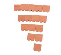 BCOATH 40pcs Scale Mini Roof Tiles Clay Wave Pattern Miniature Bricks for DIY Dollhouse Accessories Brown Decorative Mini Wall Bricks for Miniature Homes