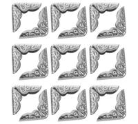 BCOATH 40pcs Vintage Metal Book Corner Protectors for Notebooks and Albums, Elegant Antique Style Decorative Corners, Sturdy DIY Crafts and Cardmaking Supplies