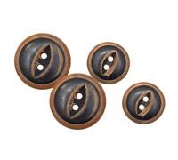 BCOATH 40pcs Vintage Ox Horn Buttons Set 11.5mm-20mm, Rustic Yellow Cotton Linen Shirt Buttons for Suit, Sweater, and Clothing Accessories, for Sewing and Clothing Repair