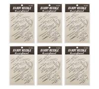 BCOATH 42pcs Hand Sewing Card Curved Needle Leather Sewing Big Eye Needle for DIY Embroidery Project