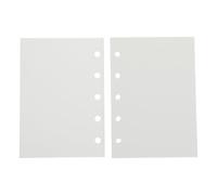 BCOATH 45 Sheets Blank M5 5 Hole Loose Leaf Binder Paper Refill for Personal Organization and Study, Thick Paper with Ink Bleeding Resistance, Minimalist Aesthetic and Professional