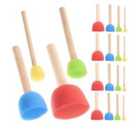 BCOATH 48pcs round Sponge Brushes for Arts with Wooden Handles, Creative DIY Painting Sponge Set, Stimulating Creativity and Blending, for Family Activities and Paper Crafts
