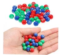 BCOATH 49pcs Plastic Raffle Game Balls with Numbers for Bingo Party Accessories Crack-resistant Design Balls for Group Games and Lottery Draws