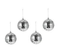 BCOATH 4pcs 8cm Glass Reflective Sphere Disco Mirror Balls Set for Party Decorations, Cake Embellishment, Wedding Stage Ornaments, Bar and Performance Showcase Adornments