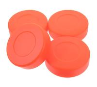 BCOATH 4Pcs Adjustable Hardness Flat Surface Ice Hockey Pucks for Training and Competition Lightweight PVC Sports Pucks for Indoor Outdoor Use Official Regulation Practice Equipment