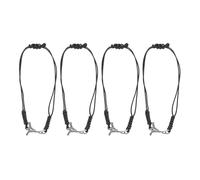 BCOATH 4PCS Adjustable Hockey Charm Bracelets for Men Women Wax Rope Wristbands with Zinc Alloy Field Hockey Charms Sport-themed Team Spirit Jewelry for Birthday Party Favors and Active