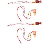 BCOATH 4pcs African Drum Pendant Necklaces for Women Unique Stylish Wood and Polyester Jewelry Compact Design Multiple Styling Options Everyday Wearing Random Color