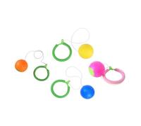 BCOATH 4pcs Ankle Skip Ball for Jump Leg with Swinging Ring Fun Indoor Outdoor Exercise Game in Bright Colors Healthy Active Play Random Color