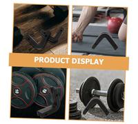 BCOATH 4pcs Barbell Hanger Wall Rack Heavy Duty Dumbbell Pole Storage Stand PP Material Coated Hooks for Commercial Gym Equipment Organizing