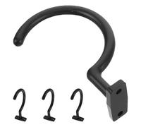 BCOATH 4pcs Black Metal Pool Cue Holder for Table Sturdy Billiard Snooker Hook Rack Wall-mounted Cue Storage Organizer for Game Stylish Pool Equipment Accessory