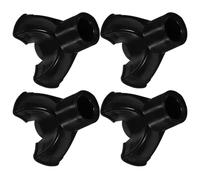 BCOATH 4pcs Black PVC Trekking Pole Foot Covers and Cane Replacement Tips with Skid Protection and Anti-, for Hiking and Trekking Use