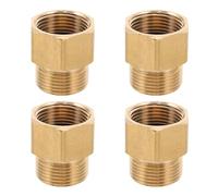 BCOATH 4pcs Brass Power Washer Hose Connector Adapter for Car Cleaning, High Pressure Resistant Copper Fitting with Double M22 15mm Id, Simplifying Installation for Commercial Cleaning