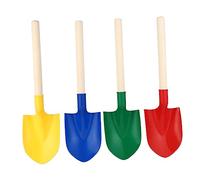 BCOATH 4pcs Colored Sand Tools Beach Play for Summer Outdoor Fun Lightweight PP with Easy Grip Handles Yellow Red Green Blue