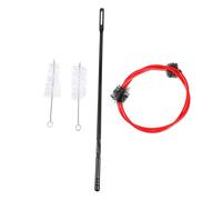 BCOATH 4pcs Cornet Cleaning Brush Set with Snake Brush, Red Small Trumpet Instrument Maintenance Tool for Brass Accessories