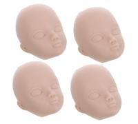 BCOATH 4pcs DIY Makeup Mannequin Heads for Doll Replacement Replace Hair Mannequin Heads for Hair Styling and Makeup Practice Versatile for Various Dolls