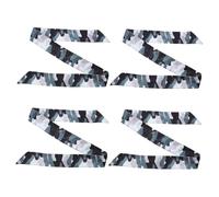 BCOATH 4pcs Grey Camouflage Sports Headbands for Men and Women Non-slip Elastic Sweat Bands with Pirate Style Design Lightweight Soft Fabric Sweatbands for Running Tennis Yoga and Outdoor