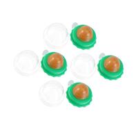 BCOATH 4pcs Lickable Cat Treats Candy Balls for Daily Feeding and Training Edible Cat Snacks with Transparent Cover Supports Oral Health and Tongue Movement Suitable for Kittens