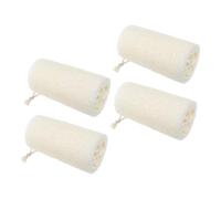 BCOATH 4pcs Loofah Back Scrubber Exfoliating Loofah Towel Shower Sponge for Body Bath Shower Sponges for Dry Skin for Cleaning Body Exfoliator Beige
