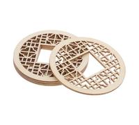 BCOATH 4Pcs Mini Chinese Architectural Model Windows Precision Engraved Mini Blank Wooden Windows for DIY Mini House Decoration for Doll Scenes and Craft Projects