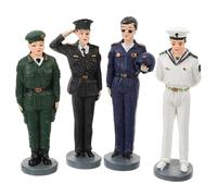 BCOATH 4pcs Mini Soldier Figurines Miniature Models for Sand Table Therapy and Historical Reenactments Lifelike Details for Educational Play and Emotion Expression