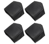 BCOATH 4pcs Multi-Function Ladder Foot Protectors Black Rubber Non-Slip Wear-Resistant Replacement Pads for Household Ladder Daily Use