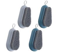BCOATH 4pcs Nail Brush Set with Soft Bristle Scrub Brushes for Gentle Cleaning of Fingernails and Toenails with Compact Curved Body for Gardening and Damp Conditions