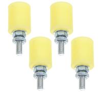 BCOATH 4pcs Nylon Sliding Gate Rollers for Electric Sliding Gate with Stable Fixation and Low Noise Slide, Yellow Pulley Wheels for Rail Doors and Reversing Railings