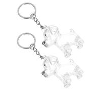BCOATH 4pcs Pet Hair Keepsake Keychain Transparent Dog Hair Memorial Storage Capsule Compact Lightweight Design for Pet Owners Multipurpose Bag Charm and Keyring Display Keepsake Box