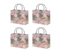 BCOATH 4pcs Pink Printed Pp Plastic Gift Bags Pouch for Snacks and Fruits, Convenient and Long Time Use, for Party and Event Packaging