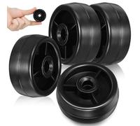 BCOATH 4Pcs Plastic Caster Wheels for Fitness Equipment Roller, Universal Replacement Gym Roller Wheels for Treadmill and Exercise Bike, Sturdy Weight Lifting Pulley Accessories for Home