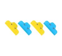 BCOATH 4pcs Plastic Gouache Clamps for Home and School Use, Easy to Use Drawing Board Clips with Fine Workmanship, Sturdy File Binder and Food Bag Clip in Blue and Yellow