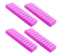 BCOATH 4pcs Plastic Test Tube Rack Holder with Double-sided 60 Wells Design, Sturdy Plastic Lab Stand for 0.5ml and 1.5ml Microcentrifuge Vials, for Small Labs and Limited Space