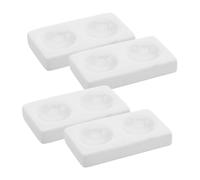 BCOATH 4pcs Porcelain Spotting Plates: Laboratory Ceramic Reaction Dishes for Chemical Experiments - Spot Plates for Sample Analysis and Color Comparison