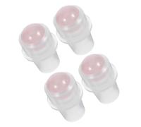 BCOATH 4pcs Replacement Rose Quartz Roller Balls for 10ml Essential Oil Bottles with 16mm Neck Natural Crystal Roll on Essential Oil Ball Inserts for Aromatherapy