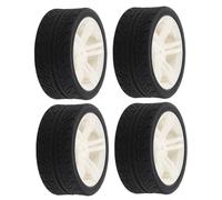 BCOATH 4PCS Rubber Car Tires for DIY Model Cars and Robots Enhance Stability and Performance with Unique Design Suitable for Science Projects and Educational Kits