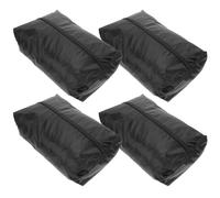 BCOATH 4pcs Travel Packing Cube Clothes Storage Bag Set Waterproof Polyester Zipper Closure Large Capacity Black for Home and Business Trip 43 * 23cm