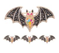 BCOATH 4pcs Vintage Bat Brooch Pin Retro Alloy Halloween Accessories Lightweight Scarf Clips for Women Men Costume Jewelry Fade-resistant Design