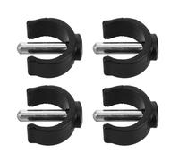 BCOATH 4pcs Walking Stick Clip M6x28mm Cane Holder for Stability Black C-Shaped Locking Clamp Compatible with Φ22mm Tube Walking Stick Accessories for Mobility Aids