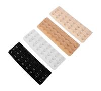 BCOATH 4Pcs Women’S Bra Hook Extenders Set, Adjustable Corset Back Extender 3 Rows 8 Hooks, Stainless Steel Strap Extensions for in White, Black, Nude, and Deep Nude, Suitable for Waist