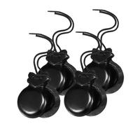 BCOATH 4Pcs Wooden Castanets Smooth Surface Finger Castanets for Spanish Dance Percussion Instruments for Music Education Sound and Stylish Design Finish