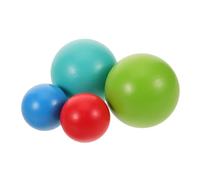 BCOATH 4pcs Wooden Croquet Assorted Color Lawn Balls Made From Zealand Pine Smooth Lightweight Outdoor Game for Family Fun at Summer Camps and Backyard Play