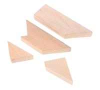 BCOATH 4Pcs Wooden T Puzzle Brain Teaser Beech Wood Educational Logic Games for Family Cooperative Play Smooth Edges Fun and Challenging Block Puzzles