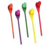 BCOATH 5 Sets Balancing Game Egg Spoon Relay Race Training Lightweight Sensory Integration Fun for Easy to Carry Random Color Random Color
