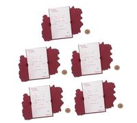 BCOATH 5 Sets Elegant Velvet Red Wedding Invitation Packs with Wax Seal Soft Luxury Cards for Engagement Bridal Shower Anniversary Party Invites Classic Chinese Style with Blank Envelopes