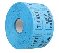 BCOATH 500pcs Double Roll Raffle Tickets Convenient Design Numbered for Events Parties Fundraisers Celebrations for Class Rewards Concerts Lake Blue