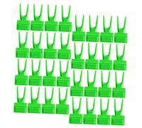BCOATH 50pcs Green Large Parrot Vegetable Skewers Small Fruit Holders Bird Cage Accessories for Parrots Macaws Budgies Cockatiels Easy to Fix Foraging