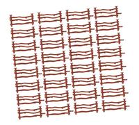 BCOATH 50Pcs Plastic Miniature Fence for DIY Farm Scenery Layout Props Lifelike Simple Fence Models for Zoo and Tabletop Games Safe Skin-friendly Play Accessories